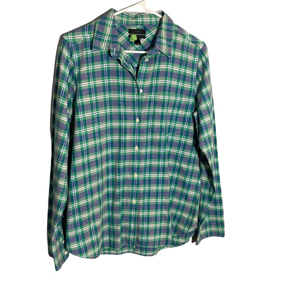 J Crew Boy Fit Button Down Flannel Size 8